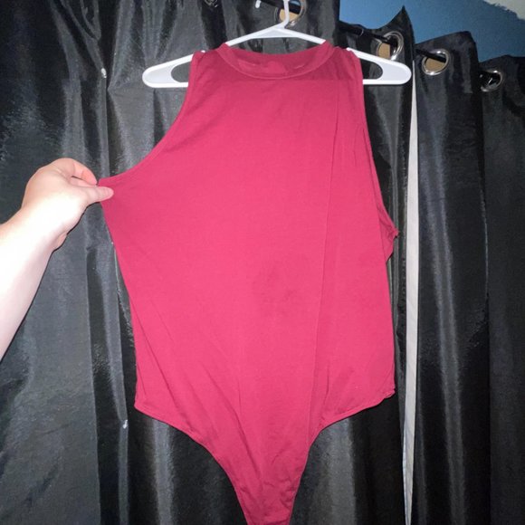 Red Turtleneck Body Suit - Picture 1 of 4